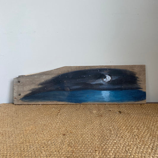 Ocean Moon on Wood