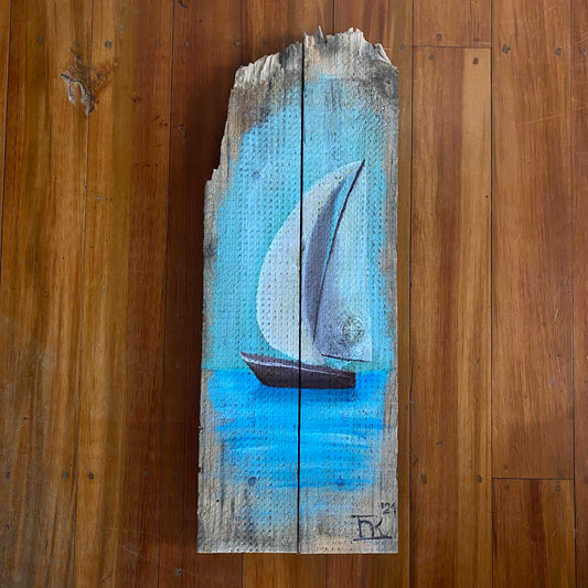 Sailboat on Wood